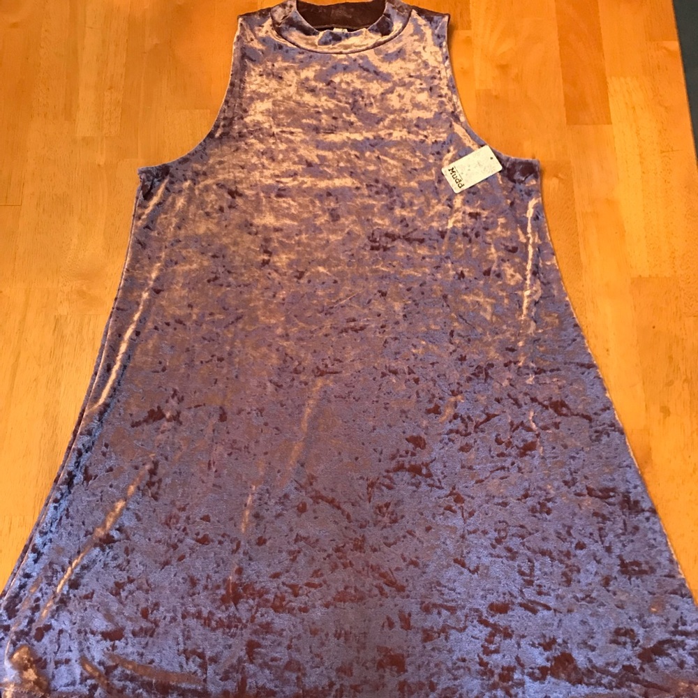 Rose Taupe Crushed Velvet Dress